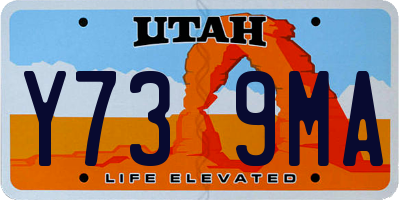 UT license plate Y739MA