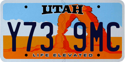 UT license plate Y739MC