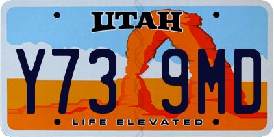 UT license plate Y739MD