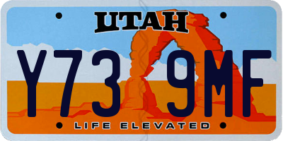 UT license plate Y739MF