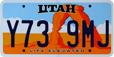 UT license plate Y739MJ