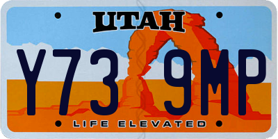 UT license plate Y739MP