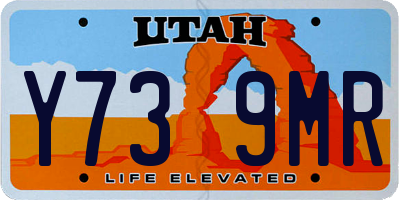 UT license plate Y739MR