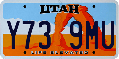 UT license plate Y739MU