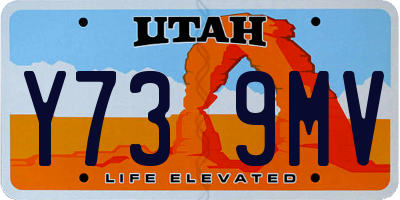 UT license plate Y739MV