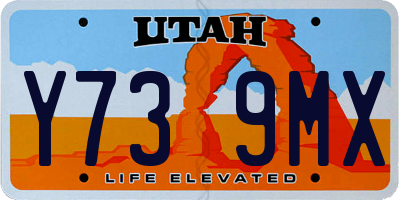 UT license plate Y739MX