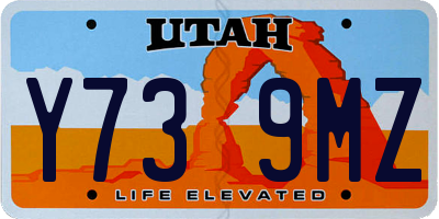 UT license plate Y739MZ