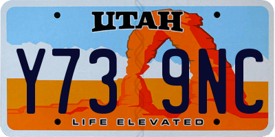 UT license plate Y739NC