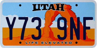 UT license plate Y739NF