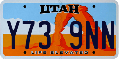 UT license plate Y739NN