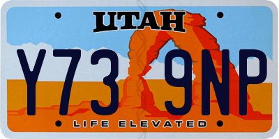 UT license plate Y739NP