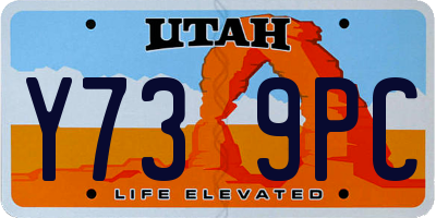 UT license plate Y739PC