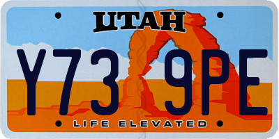 UT license plate Y739PE