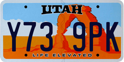 UT license plate Y739PK
