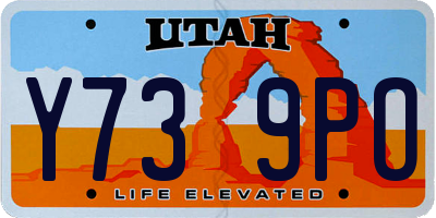 UT license plate Y739PO
