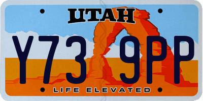 UT license plate Y739PP