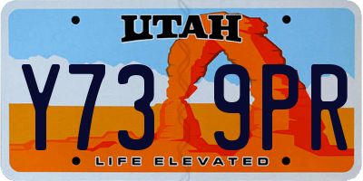 UT license plate Y739PR