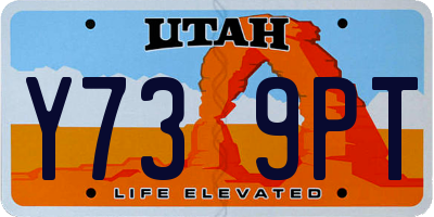 UT license plate Y739PT