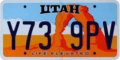 UT license plate Y739PV