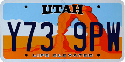 UT license plate Y739PW