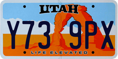 UT license plate Y739PX
