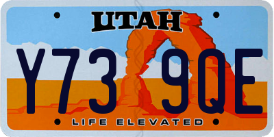 UT license plate Y739QE