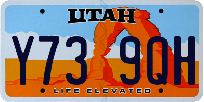 UT license plate Y739QH