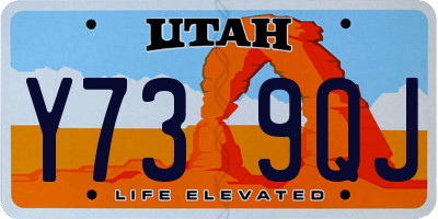 UT license plate Y739QJ