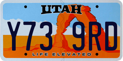 UT license plate Y739RD
