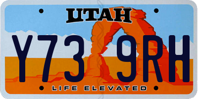 UT license plate Y739RH