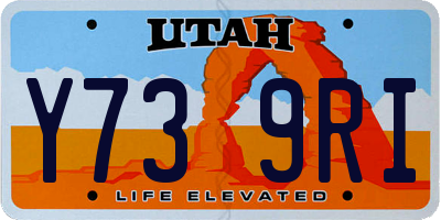 UT license plate Y739RI