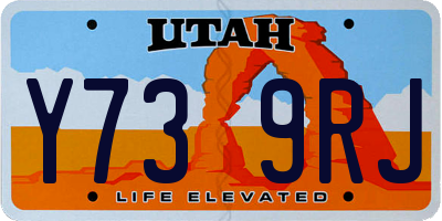 UT license plate Y739RJ