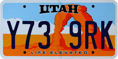 UT license plate Y739RK