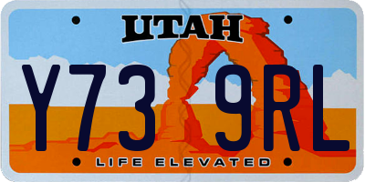 UT license plate Y739RL