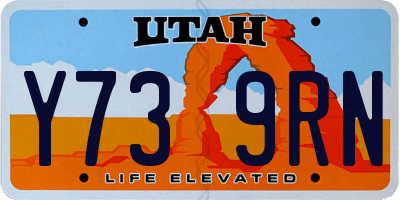 UT license plate Y739RN