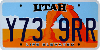 UT license plate Y739RR