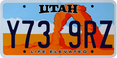 UT license plate Y739RZ