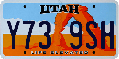 UT license plate Y739SH