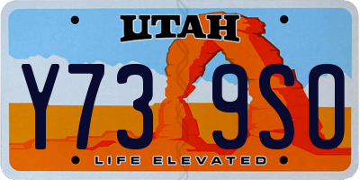 UT license plate Y739SO