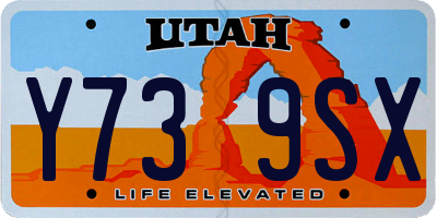 UT license plate Y739SX