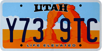 UT license plate Y739TC