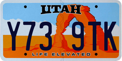 UT license plate Y739TK