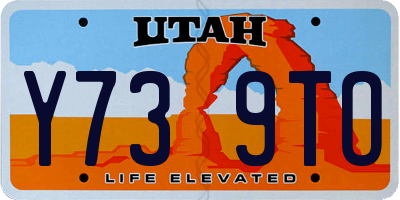 UT license plate Y739TO