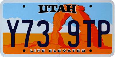 UT license plate Y739TP