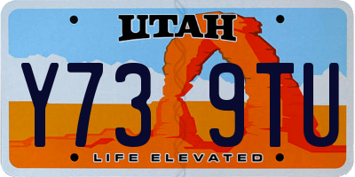 UT license plate Y739TU