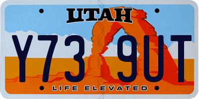 UT license plate Y739UT