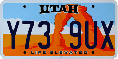 UT license plate Y739UX
