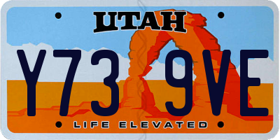 UT license plate Y739VE