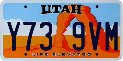 UT license plate Y739VM