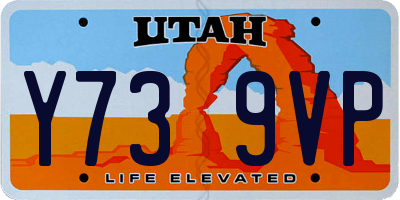 UT license plate Y739VP
